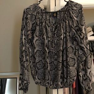 Snakeskin print top